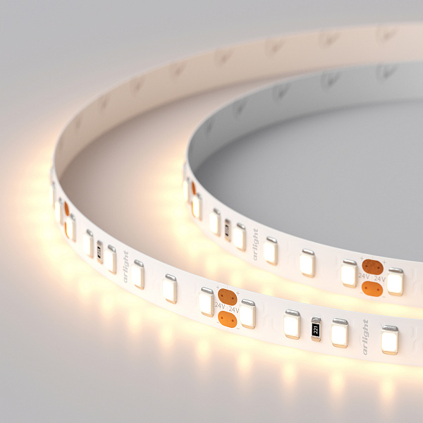 Светодиодная лента RT 2-5000 24V Warm2700 2x (2835, 600 LED, PRO) (Arlight, 14.4 Вт/м, IP20) Lednikoff