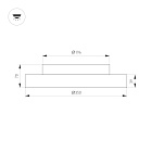Светильник SP-ESTELY-R350-30W Warm3300-MIX (WH, 80 deg, 230V, TRIAC) (Arlight, IP20 Металл, 5 лет) Lednikoff
