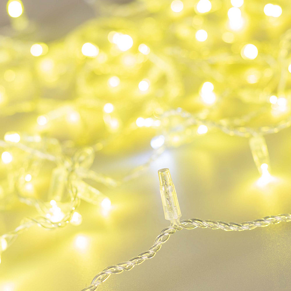 Светодиодная гирлянда ARD-STRING-CLASSIC-10000-CLEAR-100LED-FLASH Gold (230V, 7W) (Ardecoled, IP65) Lednikoff