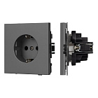 Механизм электрической розетки SCT-TENDO-MEU1-SFPL-GR (230V, 16A) (Arlight, Матовый графитовый) Lednikoff