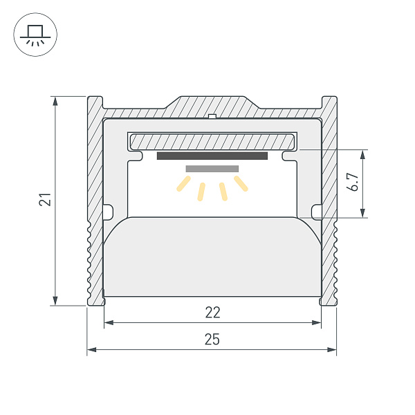 Профиль-держатель WPH-FLOOR22-2000 ANOD (Arlight, Металл) Lednikoff