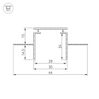 Профиль-держатель TEK-PLS-2000 (Arlight, Алюминий) Lednikoff