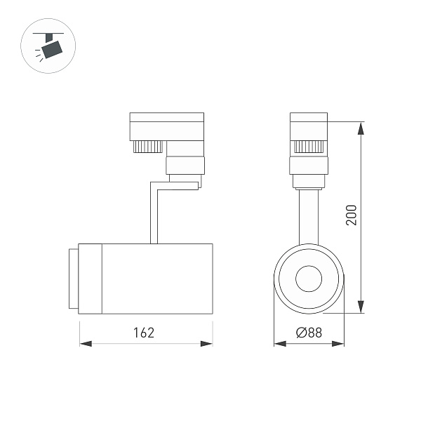 Светильник LGD-ZEUS-TRUECOLOR-4TR-R88-20W Day4000 CRI98 (BK, 20-60 deg, 230V) (Arlight, IP20 Металл, 5 лет) Lednikoff