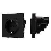 Механизм розетки с USB зарядкой SCT-NOBE-MUCC-SFPL-BK (230V, 16A) (Arlight, -)