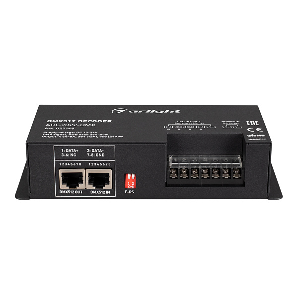 Декодер ARL-7022-DMX (12-24V, 4x8A, DMX512, XLR3) (Arlight, IP20 Металл, 3 года) Lednikoff