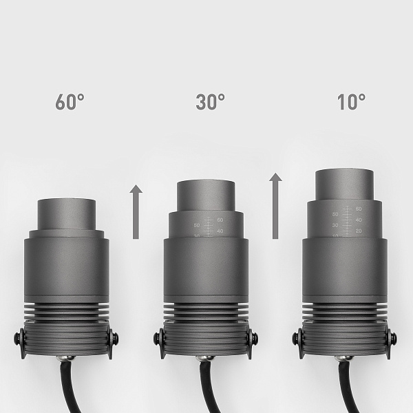 Светильник ALT-RAY-ZOOM-R61-12W Day4000 (DG, 10-60 deg, 230V) (Arlight, IP67 Металл, 3 года) Lednikoff