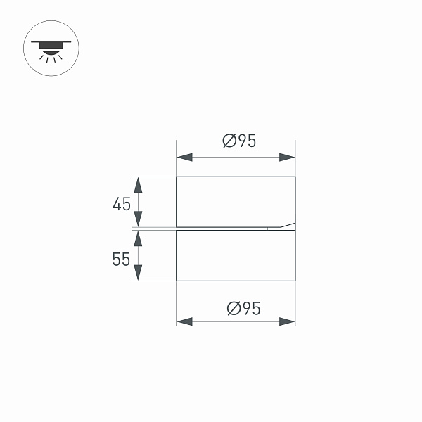 Светильник SP-RONDO-FLAP-R95-16W Warm3000 (WH, 110 deg) (Arlight, IP40 Металл, 3 года) Lednikoff