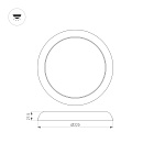Светильник CL-FIOKK-R220-18W Day4000-MIX (WH, 120 deg, 230V) (Arlight, IP44 Пластик, 3 года) Lednikoff