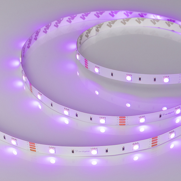 Светодиодная лента RT-B30-10mm 12V RGB (7.2 W/m, IP20, 5060, 5m) (Arlight, Открытый) Lednikoff
