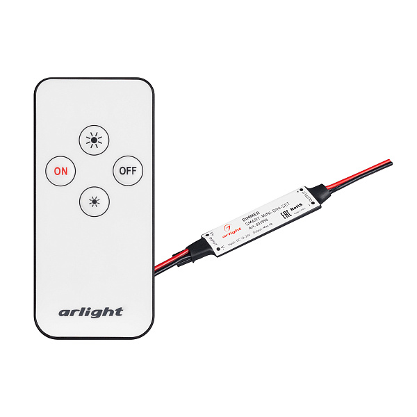 Диммер SMART-MINI-DIM-SET (12-24V, 1x4A, ПДУ 4кн, IR) (Arlight, IP20 Пластик, 5 лет) Lednikoff