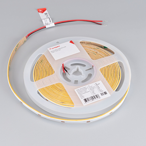 Светодиодная лента COB-S-X480-8mm 24V Warm3000 (6 W/m, IP20, 5m) (Arlight, боковое свечение) Lednikoff