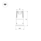 Светильник встраиваемый DL-VEILA-R39-6W Day4000 (Черный RAL9005, A44x46 deg, 230V) (Arlight, IP20 Металл, 5 лет) Lednikoff