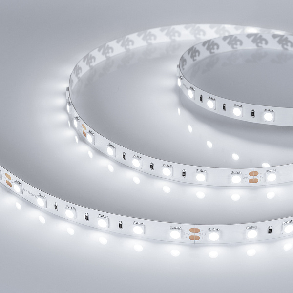 Светодиодная лента RT-B60-10mm 24V White6000 (14.4 W/m, IP20, 5060, 5m) (Arlight, 14.4 Вт/м, IP20) Lednikoff