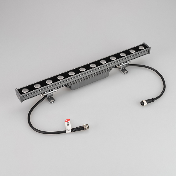 Линейный прожектор AR-LINE-500-12W Warm3000 (GR, 15 deg, 230V) (Arlight, IP65 Металл, 3 года) Lednikoff