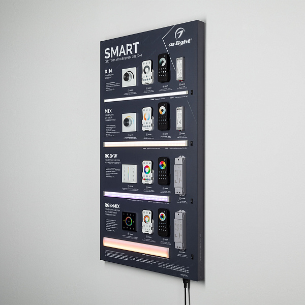 Стенд Системы Управления SMART 1100x600mm (DB 3мм, пленка, лого) (Arlight, -)