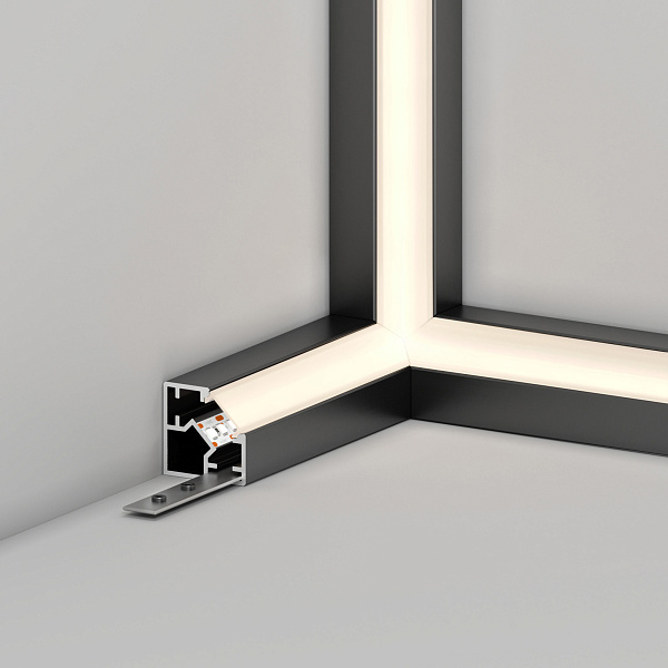 Профиль SL-KUB-DISPLAY-2525-2000 ANOD BLACK (Arlight, Алюминий) Lednikoff