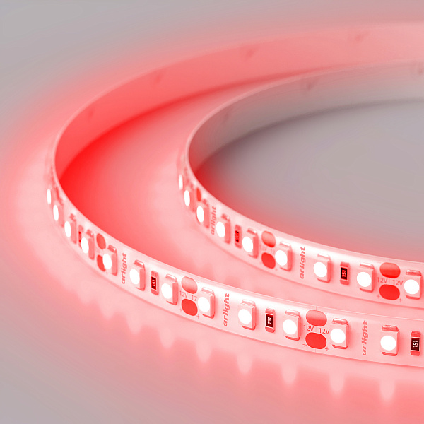 Светодиодная лента герметичная RTW-SE-A120-8mm 12V Red (9.6 W/m, IP65, 3528, 5m) (Arlight, -) Lednikoff
