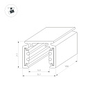 Трек MAG-ORIENT-TRACK-2620-1000 (WH) (Arlight, IP20 Металл, 3 года) Lednikoff