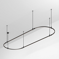 Основание ART-APRIORI-OVAL-ROD-800-3000x1000 (BK) (Arlight, IP20 Металл, 3 года)