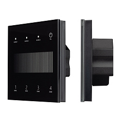 INTELLIGENT ARLIGHT Сенсорная панель SMART-DALI-301-11-4G-3SC-DT6 Черная (230V, встраиваемая, 2.4G) (IARL, IP20 Пластик, 5 лет)