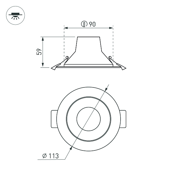 Светильник IM-STORM-R115-10W Day4000-MIX (WH, 80 deg, 230V) (Arlight, IP20 Металл, 3 года) Lednikoff
