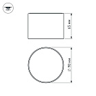 Светильник SP-RONDO-90A-8W Warm White (Arlight, IP40 Металл, 3 года) Lednikoff