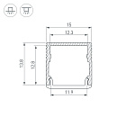 Профиль SL-MINI-15-2000 ANOD (Arlight, Алюминий) Lednikoff