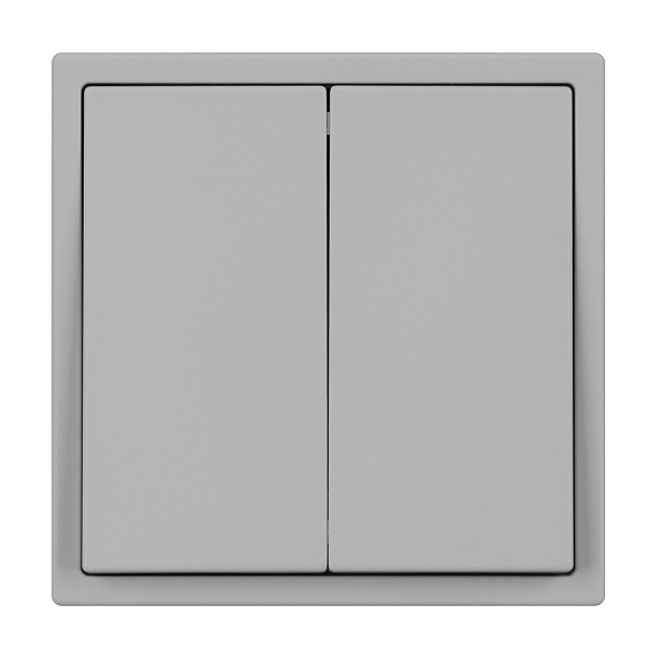 Механизм выключателя двухклавишный проходной SWT-NOBE-MKP2-SFPL-IS (230V, 10A) (Arlight, Никель) Lednikoff