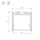 Профиль с экраном SL-LINE-3535-2500 BLACK+OPAL (Arlight, Алюминий) Lednikoff