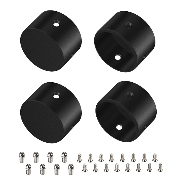 Заглушка WPH-FLEX-D22-360deg BLACK ALU глухая (Arlight, Металл) Lednikoff