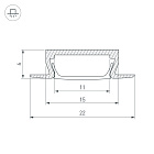 Профиль MIC-F-2000 ANOD (Arlight, Алюминий) Lednikoff