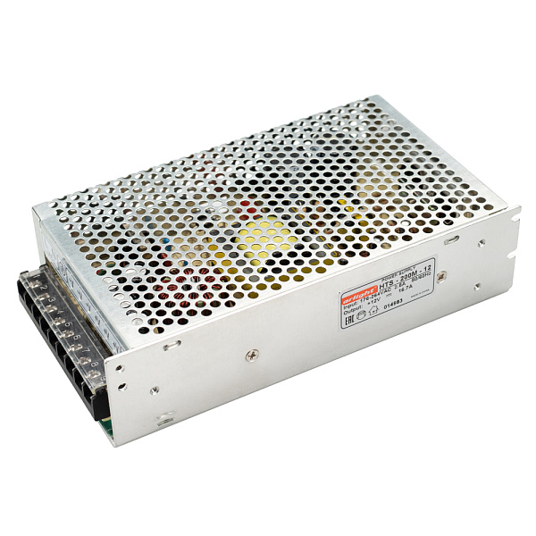 Блок питания HTS-200M-12 (12V, 16.7A, 200W) (Arlight, IP20 Сетка, 3 года) Lednikoff