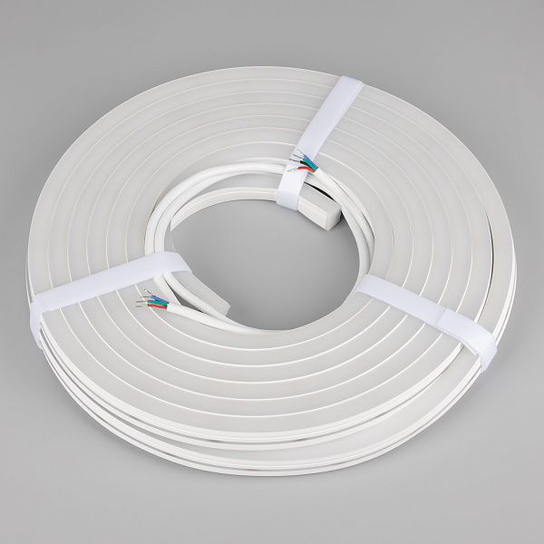 Светодиодная лента герметичная MOONLIGHT-PRO-SIDE-X360-12x17mm 24V RGB (12 W/m, IP67, 10m, wire x2) (Arlight, Вывод боковой, 5 лет)