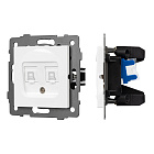 Механизм компьютерной розетки двойной SCT-MPC2-PL-WH-V (RJ-45, CAT6) (Arlight, -) Lednikoff