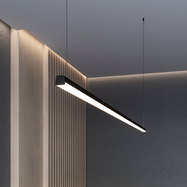 Профиль с экраном LINE-D-3030-2000 SQUARE OLIVE GREY+OPAL  (Arlight, Алюминий) Lednikoff