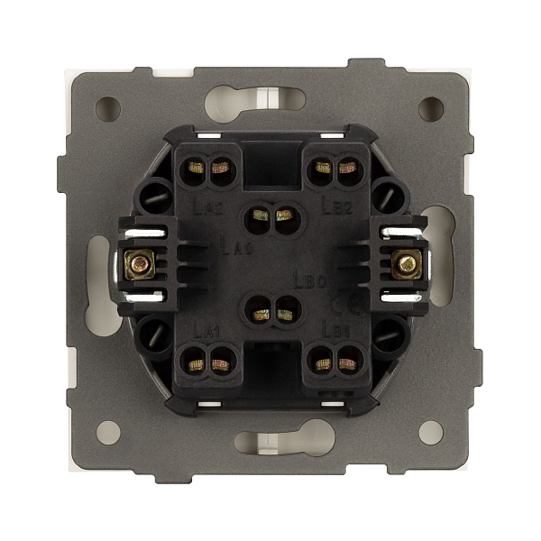 Механизм выключателя двухклавишный проходной SWT-TENDO-MKP2-SFPL-WH (230V, 10A) (Arlight, Матовый белый) Lednikoff