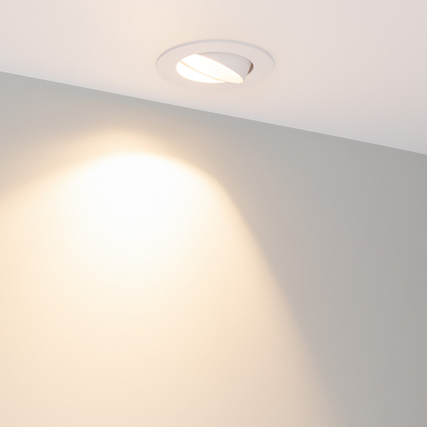 Светильник MS-ATOLL-BUILT-TURN-R94-10W Warm3000 (WH, 60 deg, 230V) (Arlight, IP54 Металл, 5 лет) Lednikoff