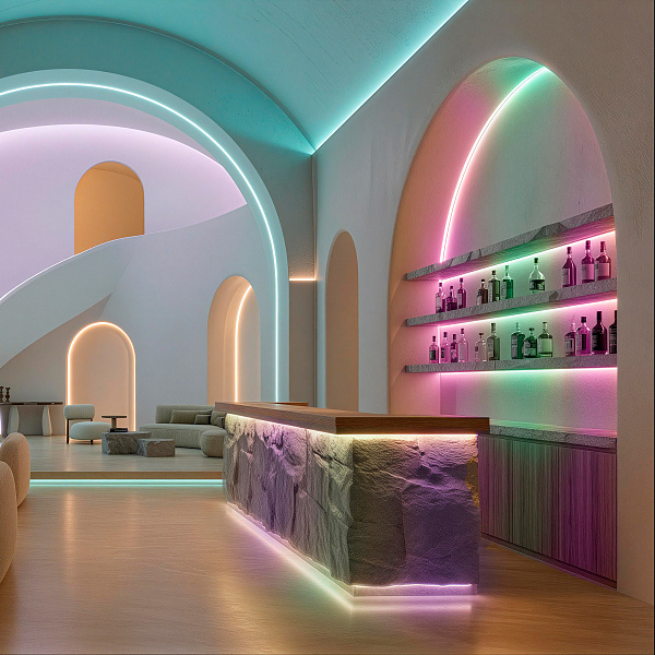 Светодиодная лента SPI-COB-X630-12mm 24V RGB-PX63 (11 W/m, IP20, 5m) (Arlight, -) Lednikoff