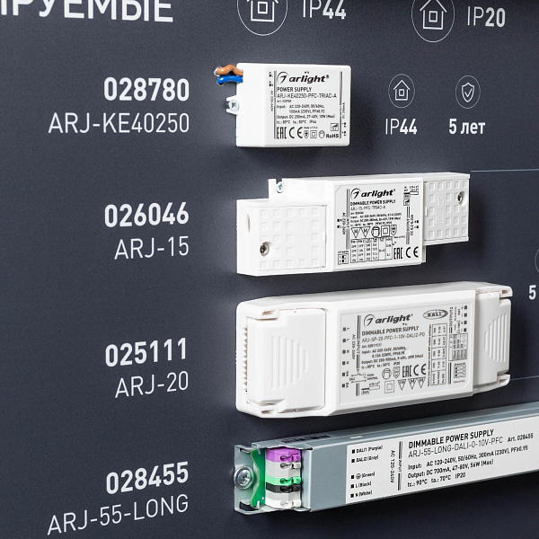 Стенд Блоки Питания ARP-E14-1760x600mm (DB 3мм, пленка) (Arlight, -)