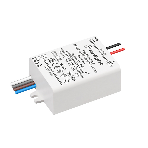 Блок питания ARJ-SP-10-PFC-DALI2-NFC-PD-WR (10W, 3-45V, 0.15-0.5A) (Arlight, IP20 Пластик, 5 лет) Lednikoff
