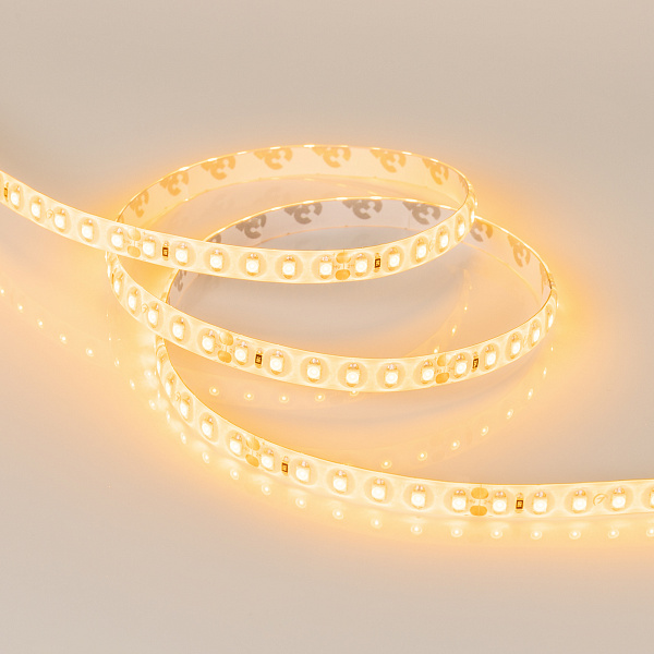 Светодиодная лента RTW 2-5000SE 24V Yellow 2x (3528, 600 LED, LUX) (Arlight, 9.6 Вт/м, IP65) Lednikoff