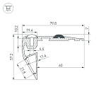 Профиль STEP-FRONT-2000 ANOD (Arlight, Алюминий) Lednikoff
