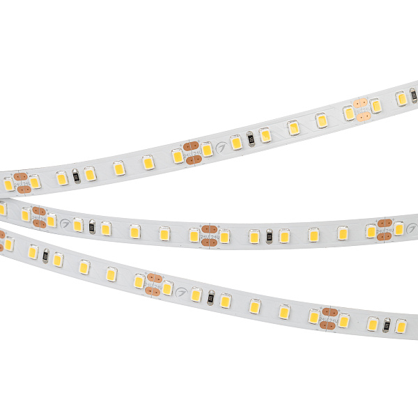 Светодиодная лента RT-A120-8mm 24V Warm2400 (9.6 W/m, IP20, 2835, 5m) (Arlight, Открытый) Lednikoff