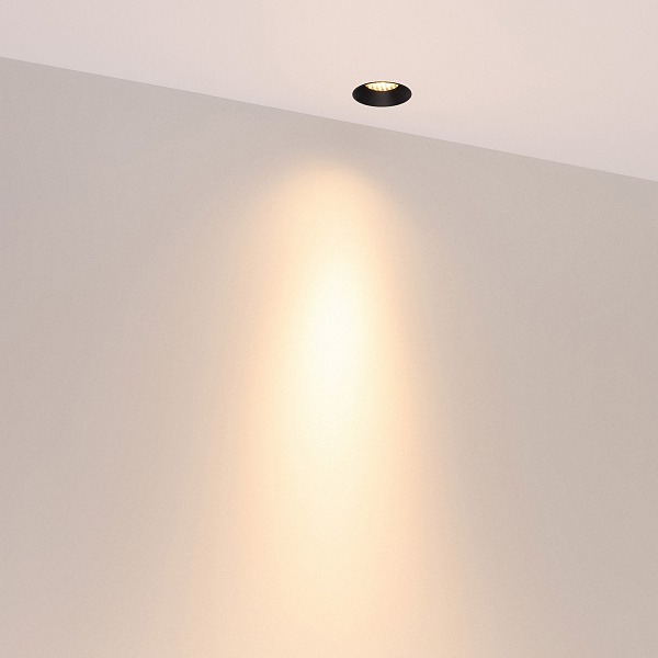 Светильник безрамочный DL-INTRAL-R39-6W Warm3000 (Черный RAL9005, 15 deg, 230V) (Arlight, IP20 Металл, 5 лет) Lednikoff