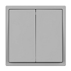 Механизм выключателя двухклавишный непроходной SWT-NOBE-MK02-SFPL-IS (230V, 10A) (Arlight, Никель) Lednikoff
