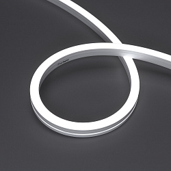 Светодиодная лента герметичная MOONLIGHT-SIDE-A140-12x17mm 24V White6000 (9.6 W/m, IP67, 5m, wire x2) (Arlight, Вывод боковой, 3 года)