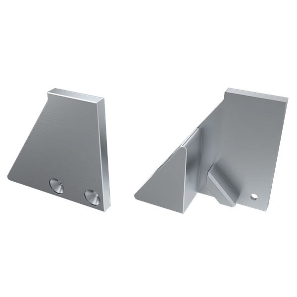 Заглушка для ALM-GLASS-10 с опорой правая глухая (Arlight, Металл) Lednikoff