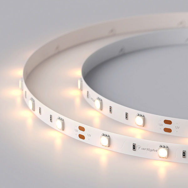 Светодиодная лента RT-B30-10mm 12V Warm2400 (7.2 W/m, IP20, 5060, 5m) (Arlight, Открытый) Lednikoff