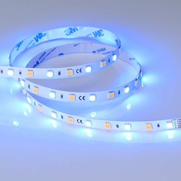 Светодиодная лента RT-B60-10mm 24V RGBW-Day (14.4 W/m, IP20, 5m) (Arlight, Открытый) Lednikoff