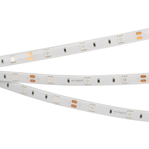Светодиодная лента RTW 2-5000SE 12V Yellow (5060, 150 LED, LUX) (Arlight, 7.2 Вт/м, IP65) Lednikoff